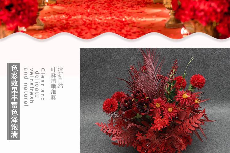 新款婚庆仿真花尤加利盆花路引花舞台花