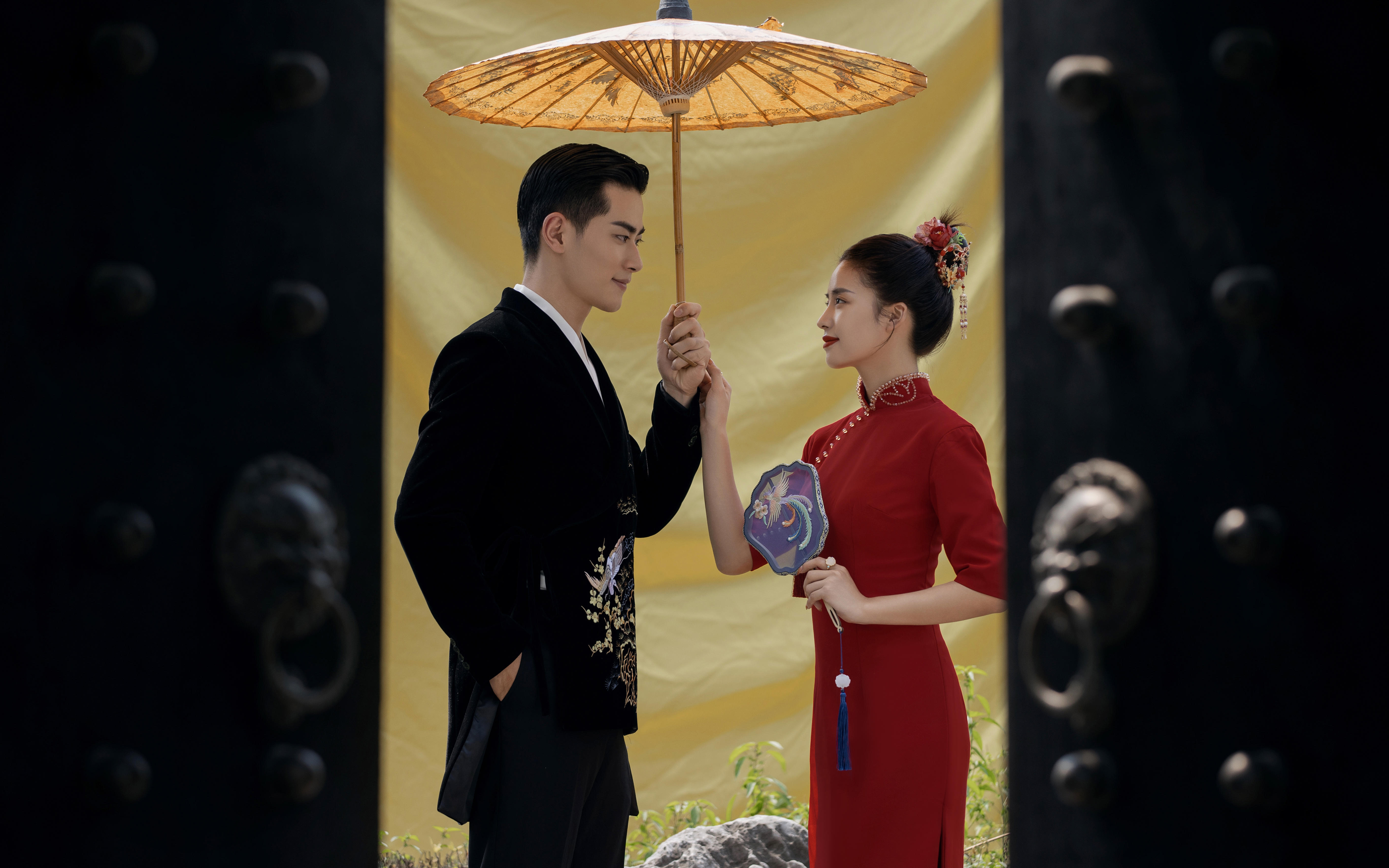 晚照梨花     