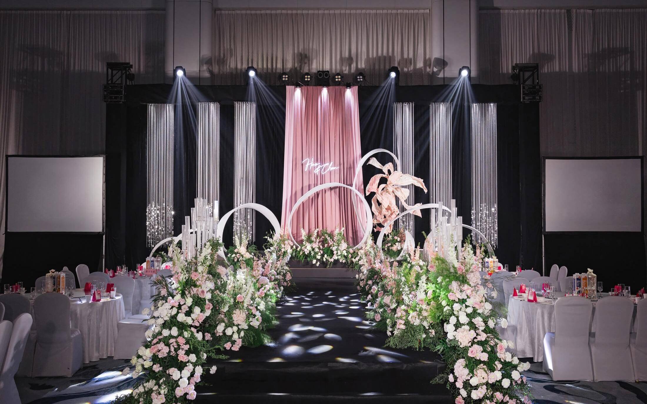 【禮行紀(jì)婚禮】溫柔豆沙粉韓式布幔珠簾婚禮