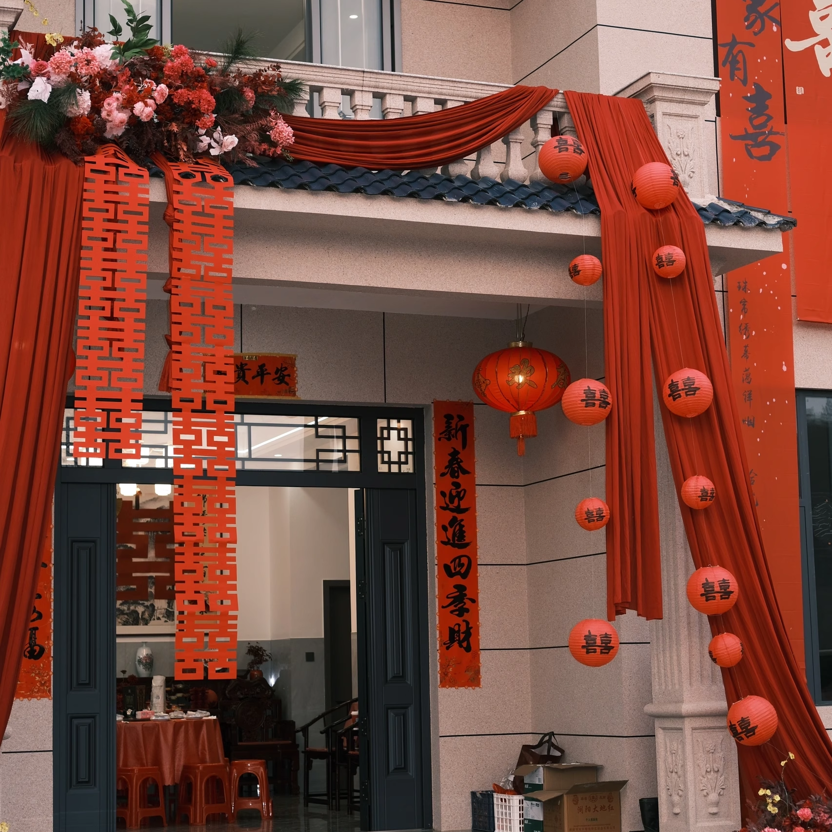 農(nóng)村庭院子自建房屋布幔