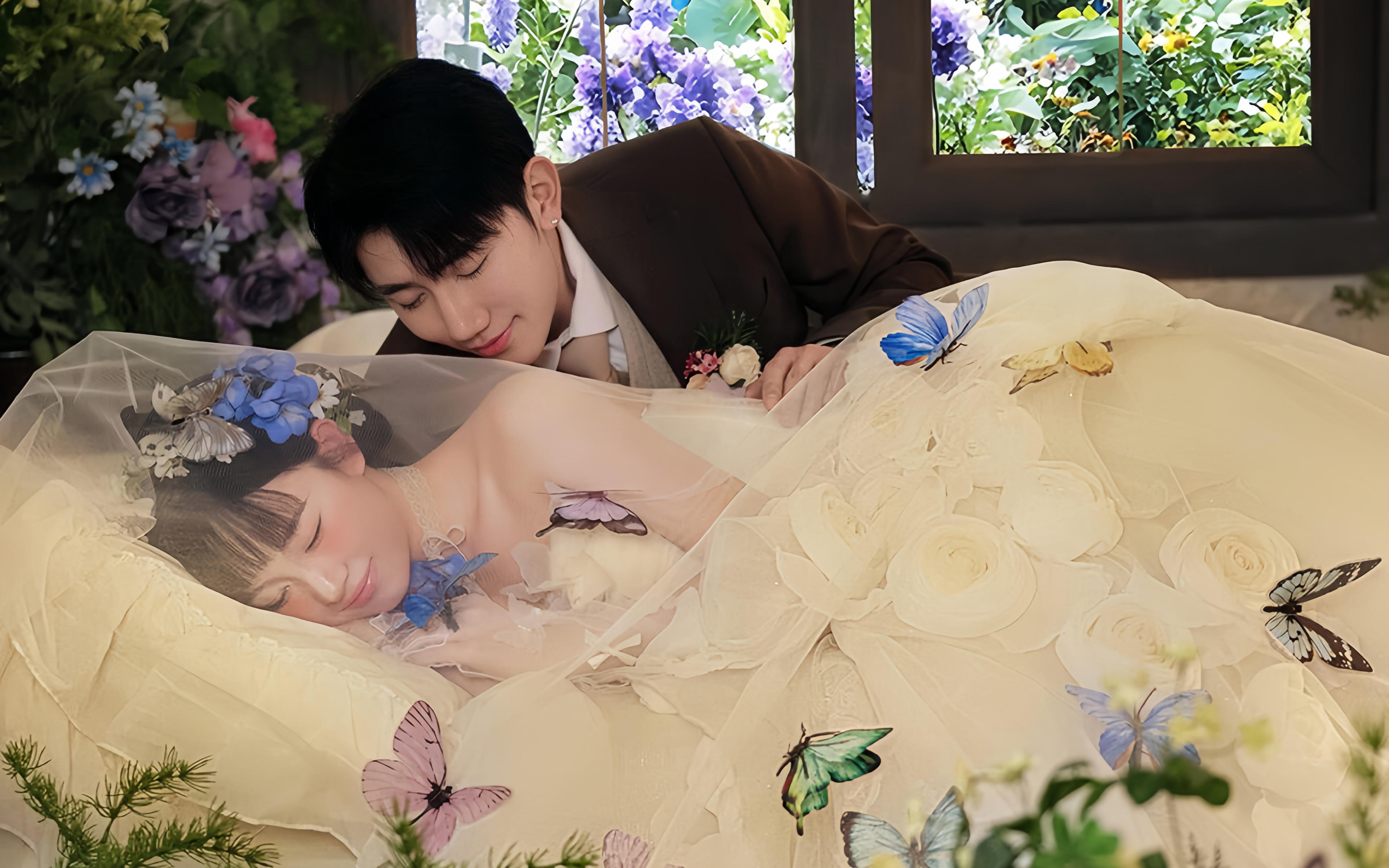 室内花房婚纱照   