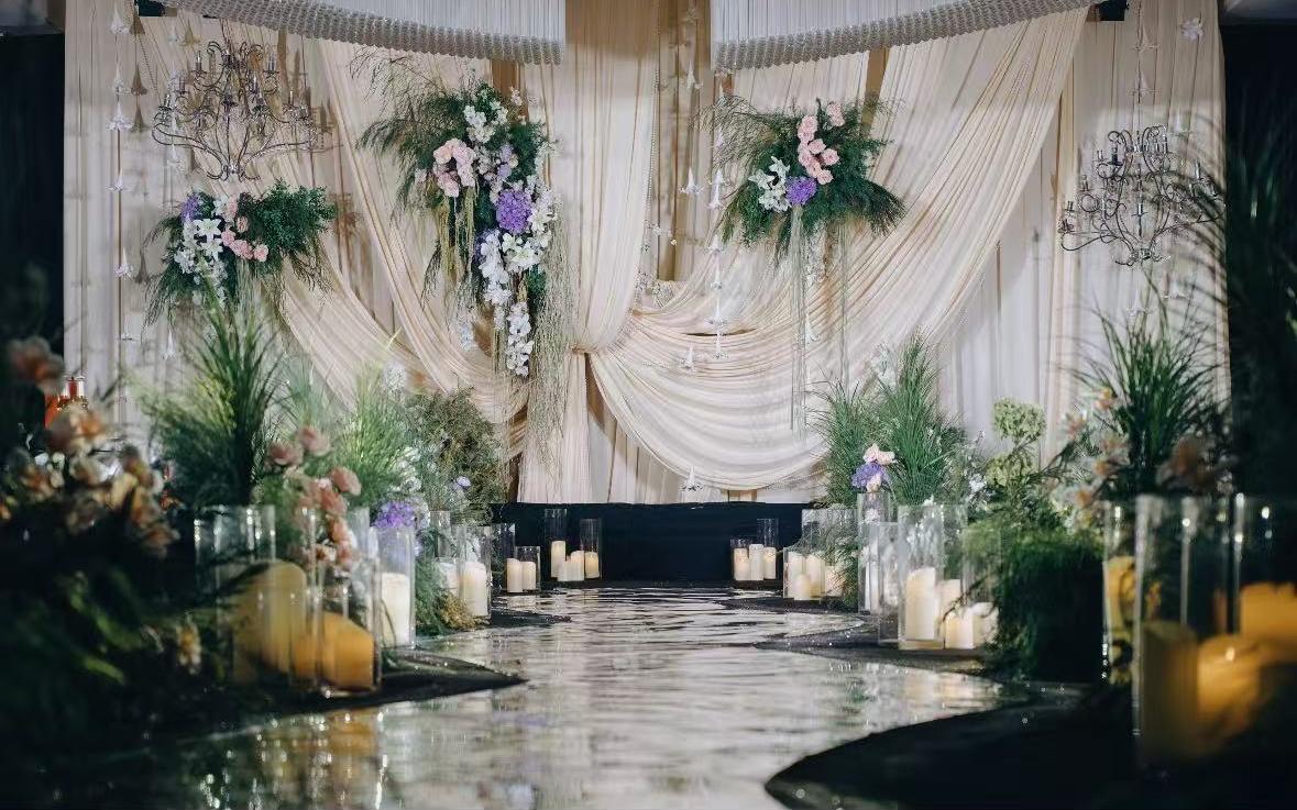 森系布幔，勾勒自然婚禮畫卷