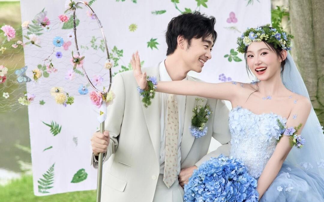 被花神吻过的婚纱照太绝了！