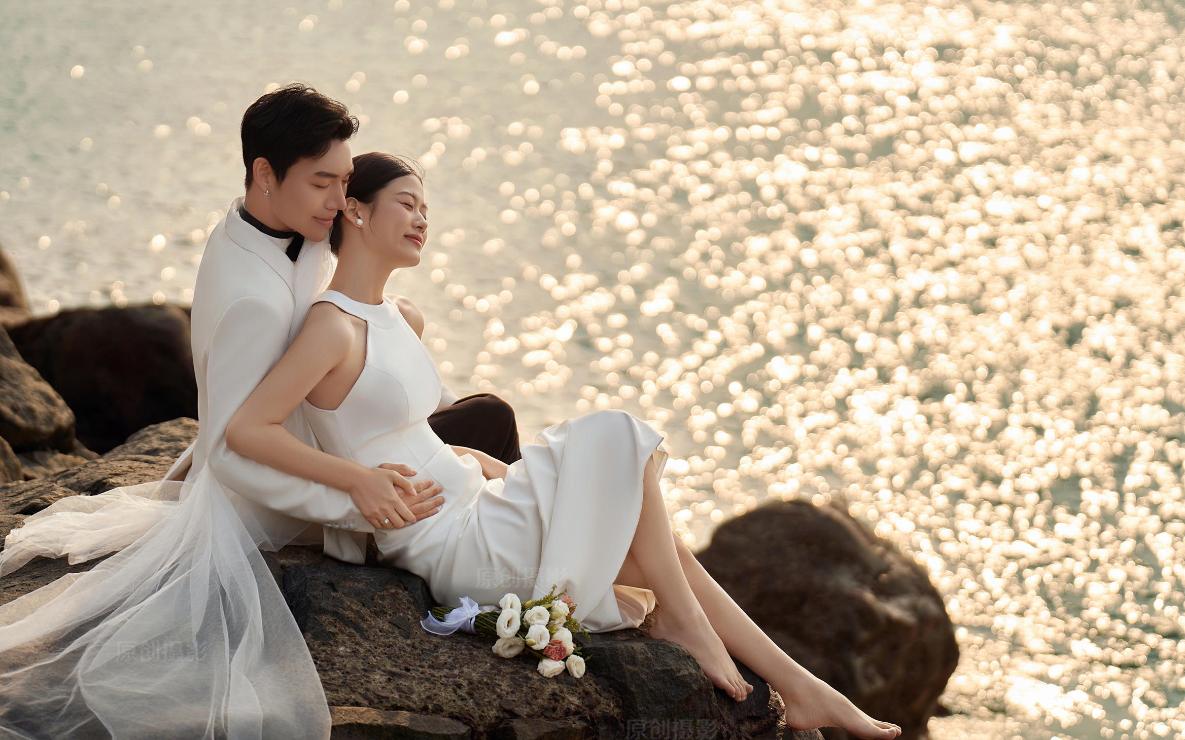 森淼淼-海邊夕陽