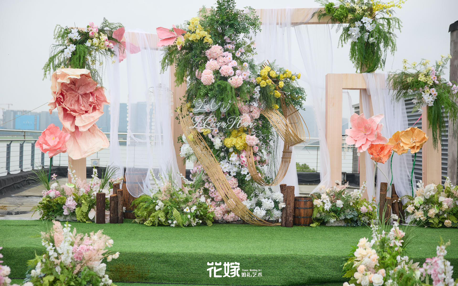 【花嫁婚礼】一场很喜欢的白绿粉自然系婚礼