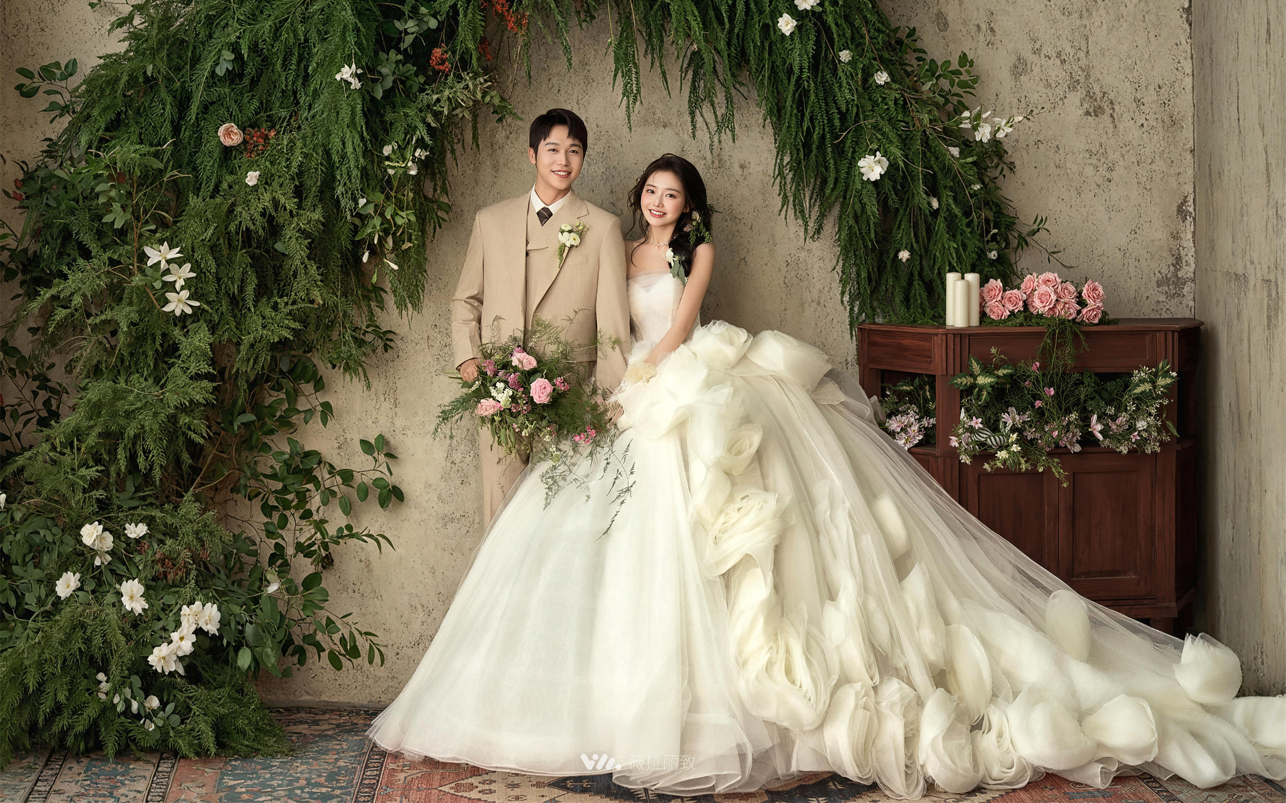 甜妹统治区🎀轻氧感爆棚的韩式花房婚纱照