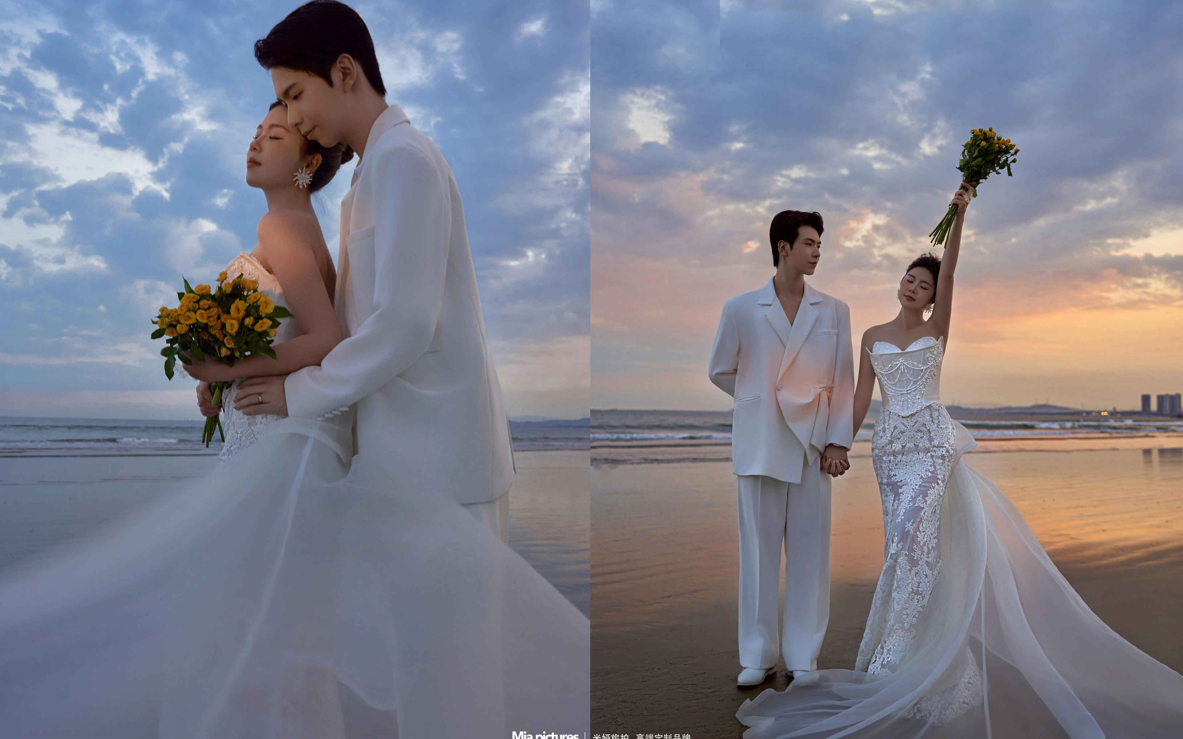 松弛自由 海風(fēng)輕拂??肆意浪漫的海景婚紗照