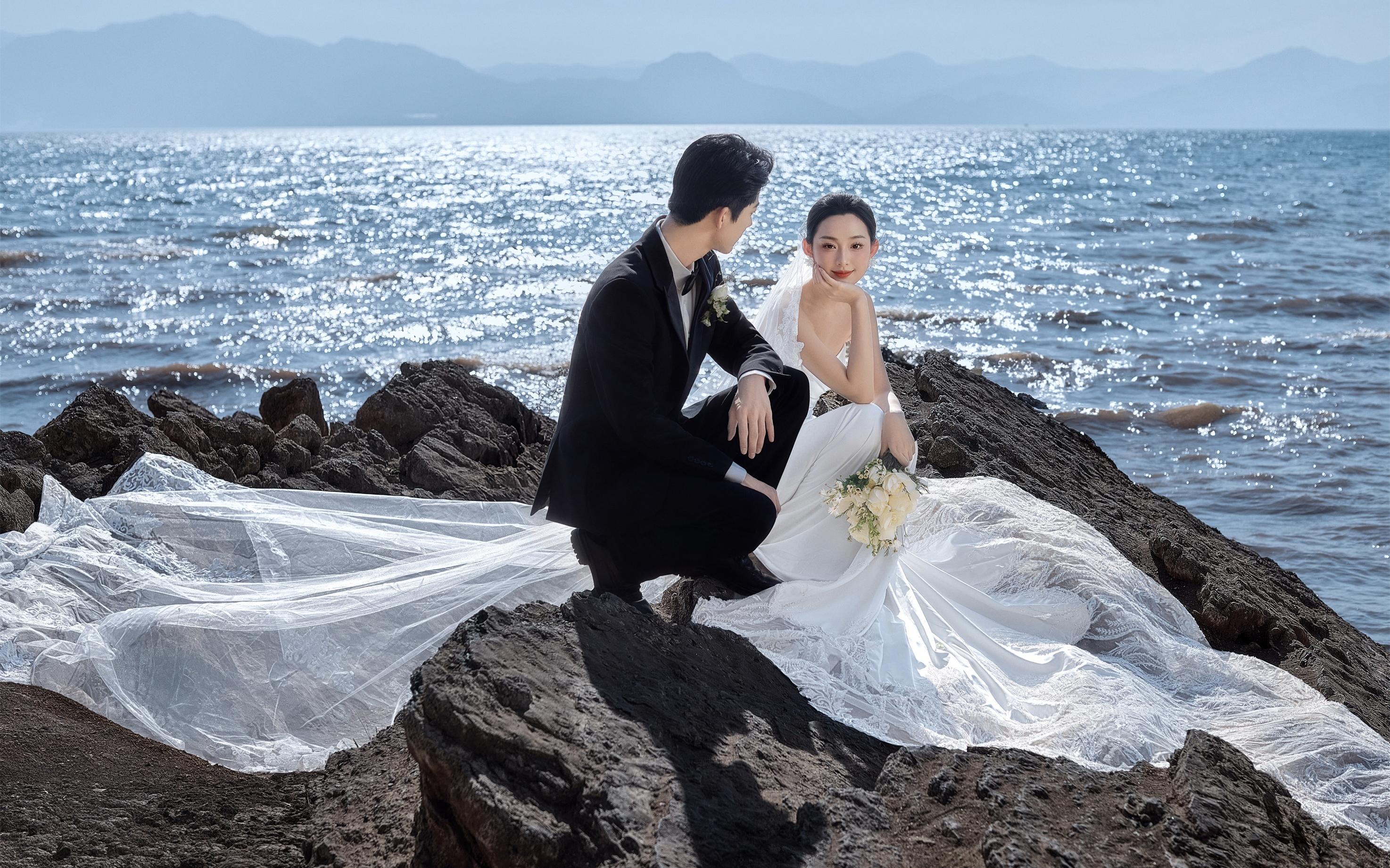 海風(fēng)與白紗，定格我們的浪漫瞬間