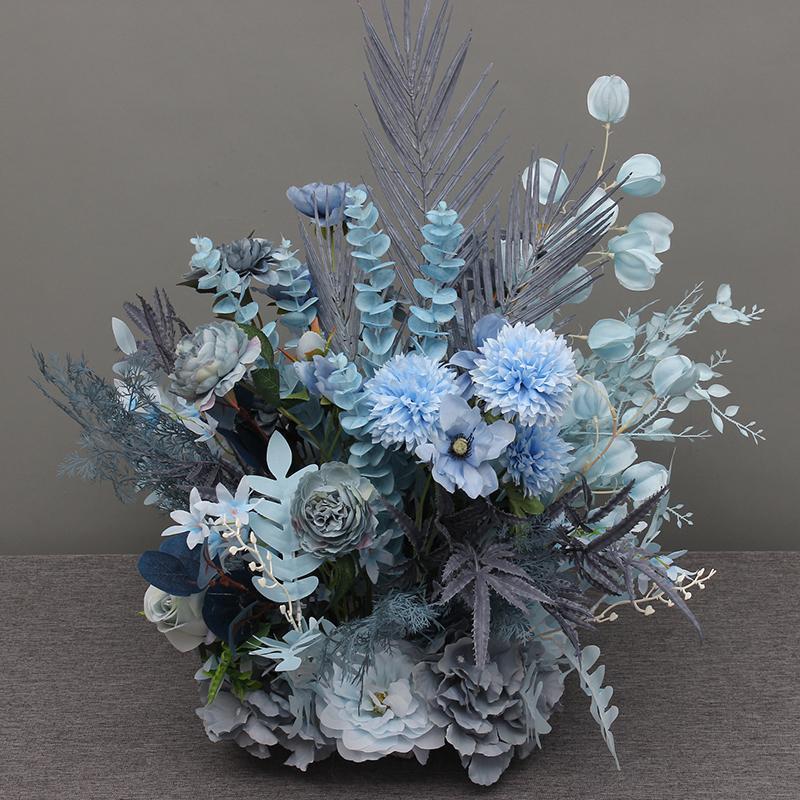 新款婚庆仿真花尤加利盆花路引花舞台花