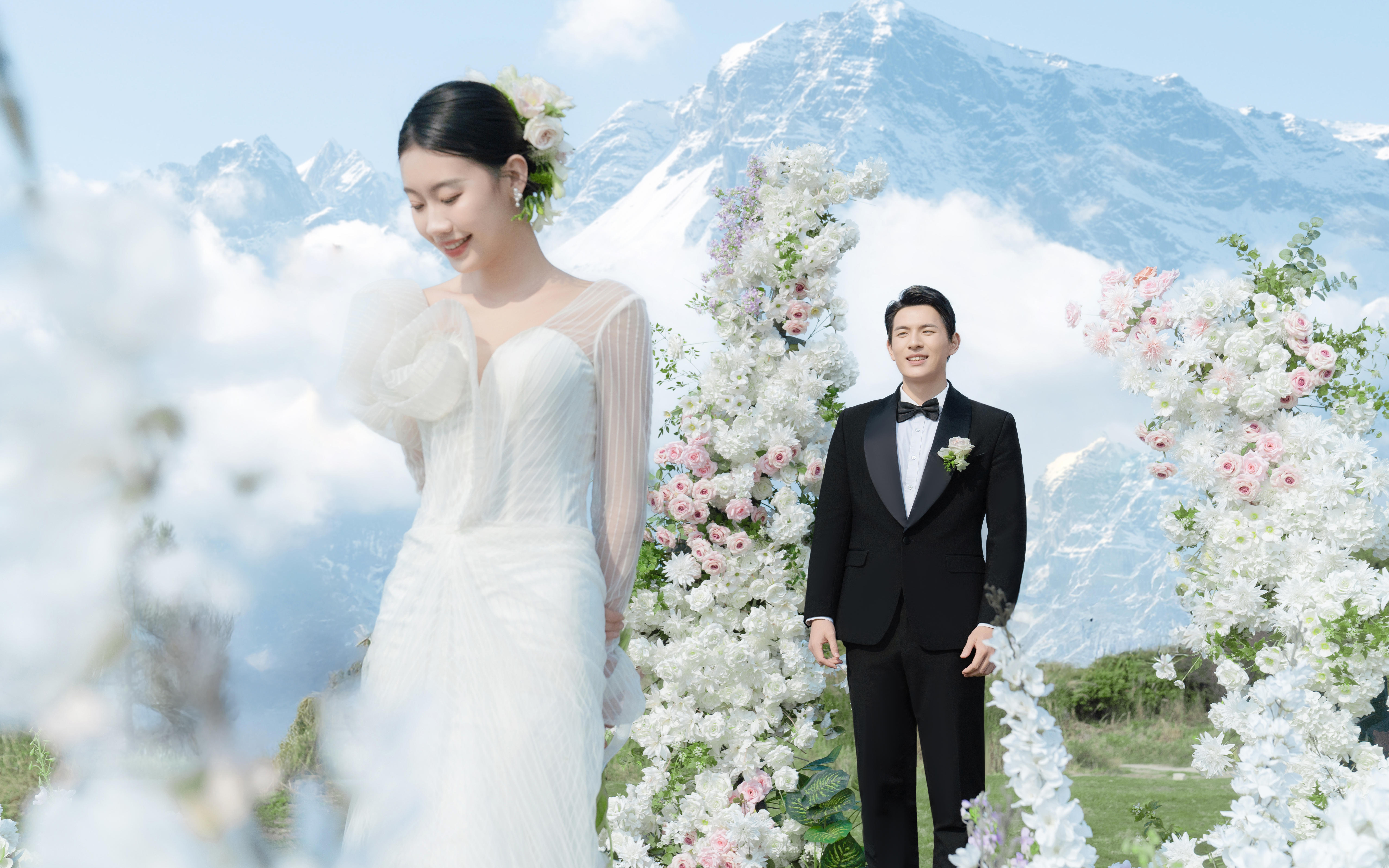 白石山目的地婚礼婚纱照