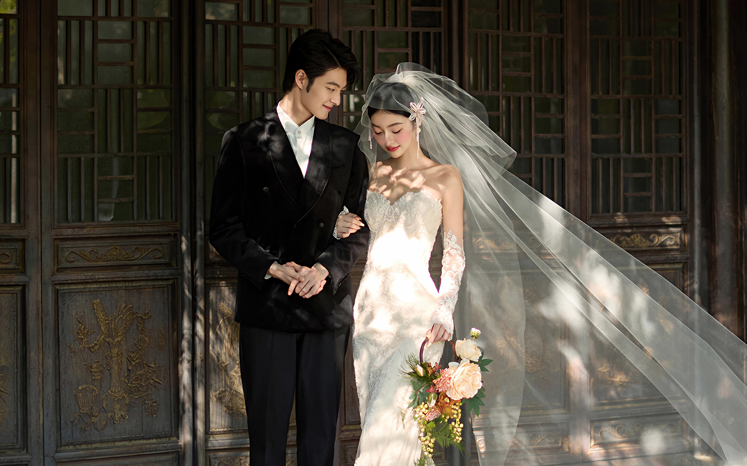 慕汐攝影|復(fù)古園林白紗組