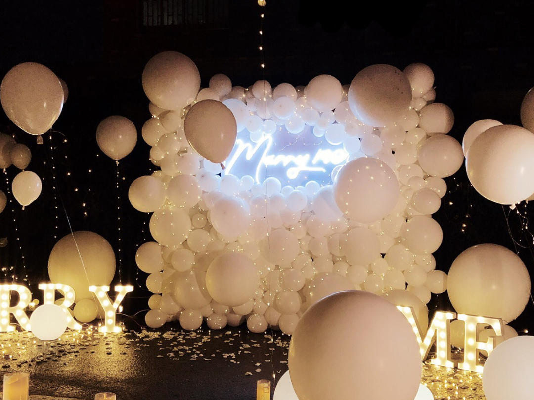 求婚策划——超唯美白绿系求婚布置