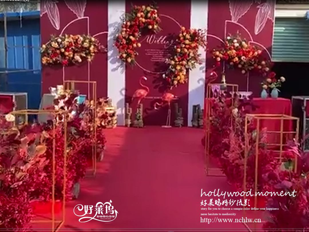 农村超洋气丨新中式庭院 红色系婚礼