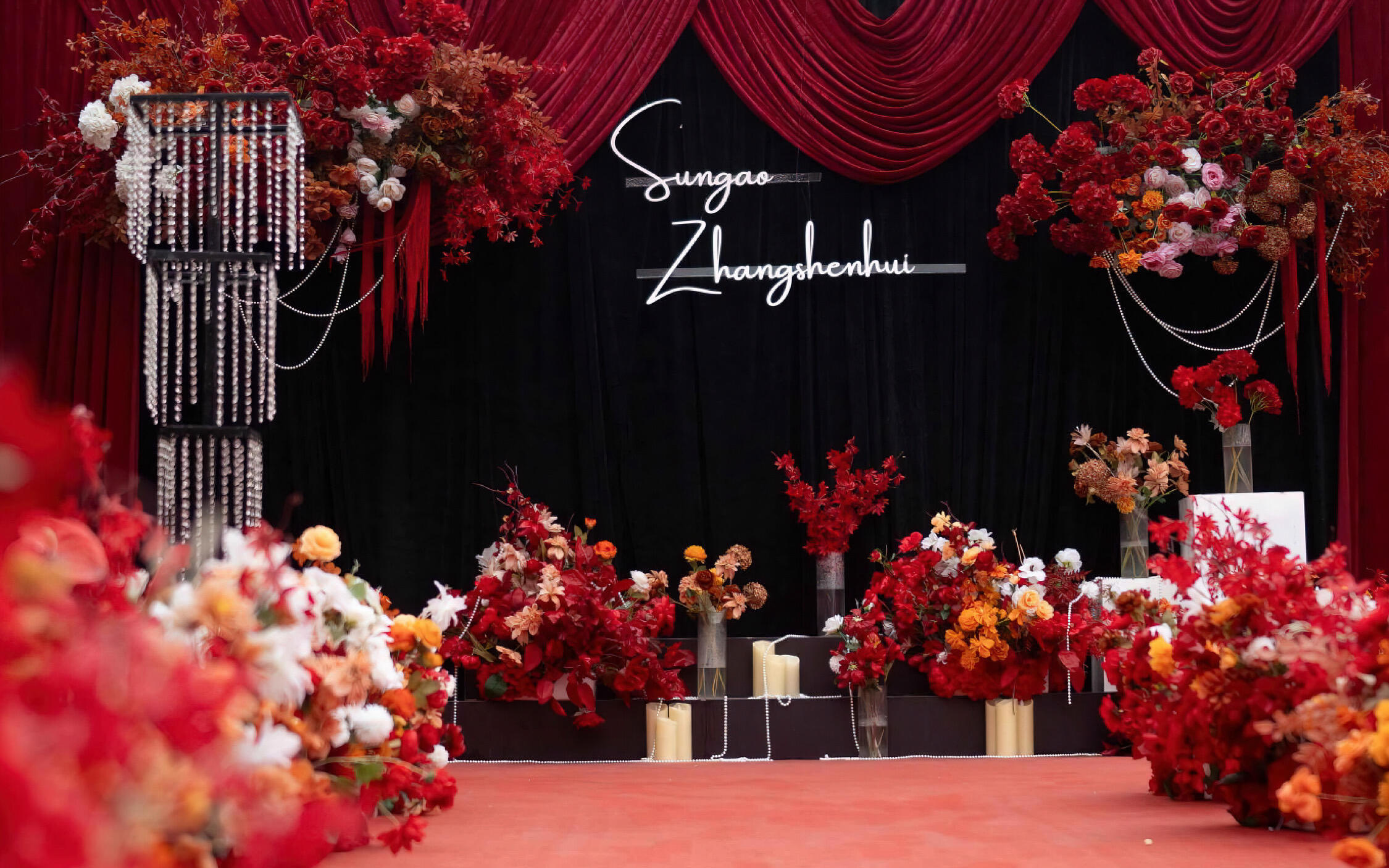 【金鉑爵】適合農(nóng)村小院婚禮紅黑配色真的太驚艷了