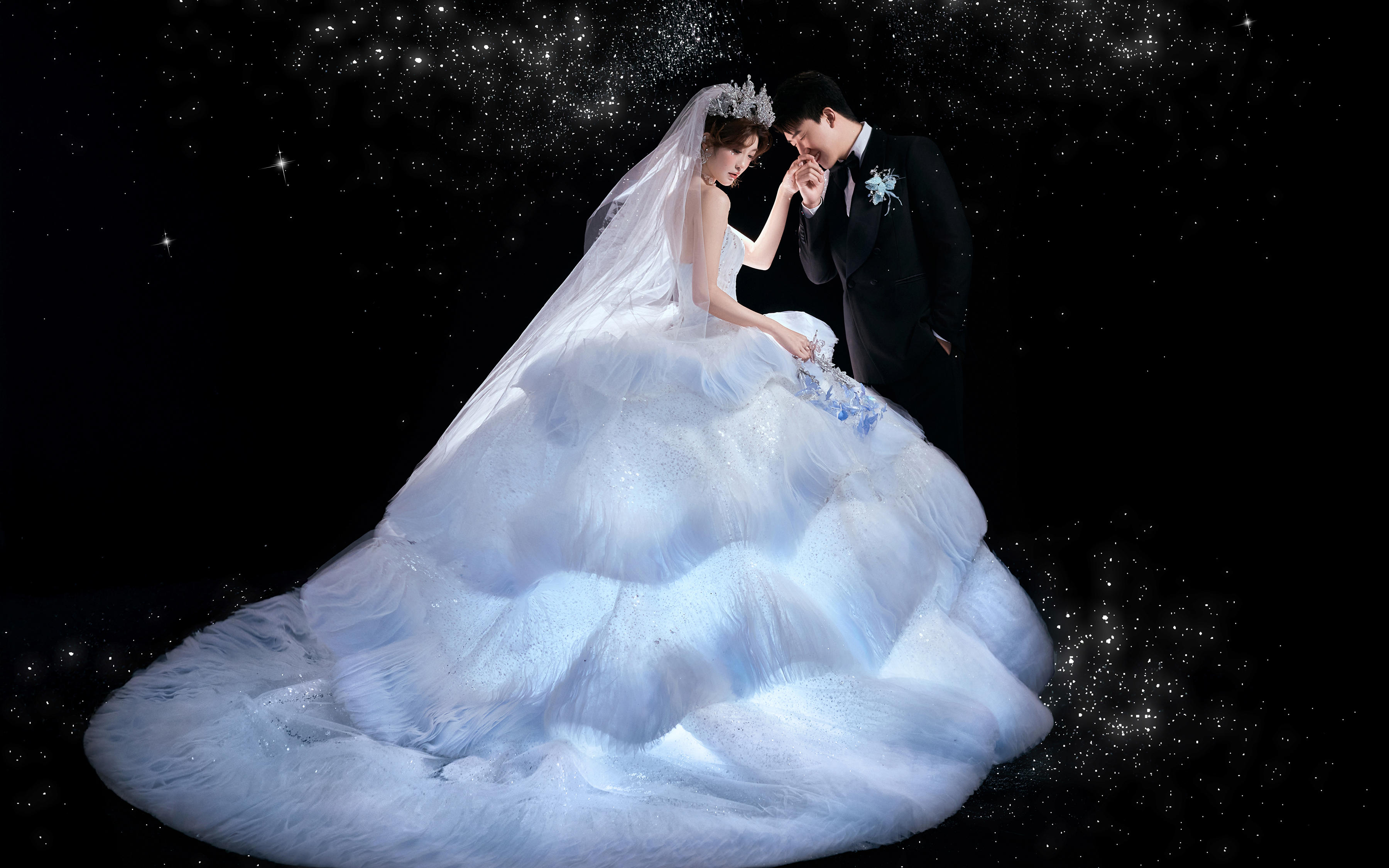 好喜欢光影星空主纱婚纱照，太公主了