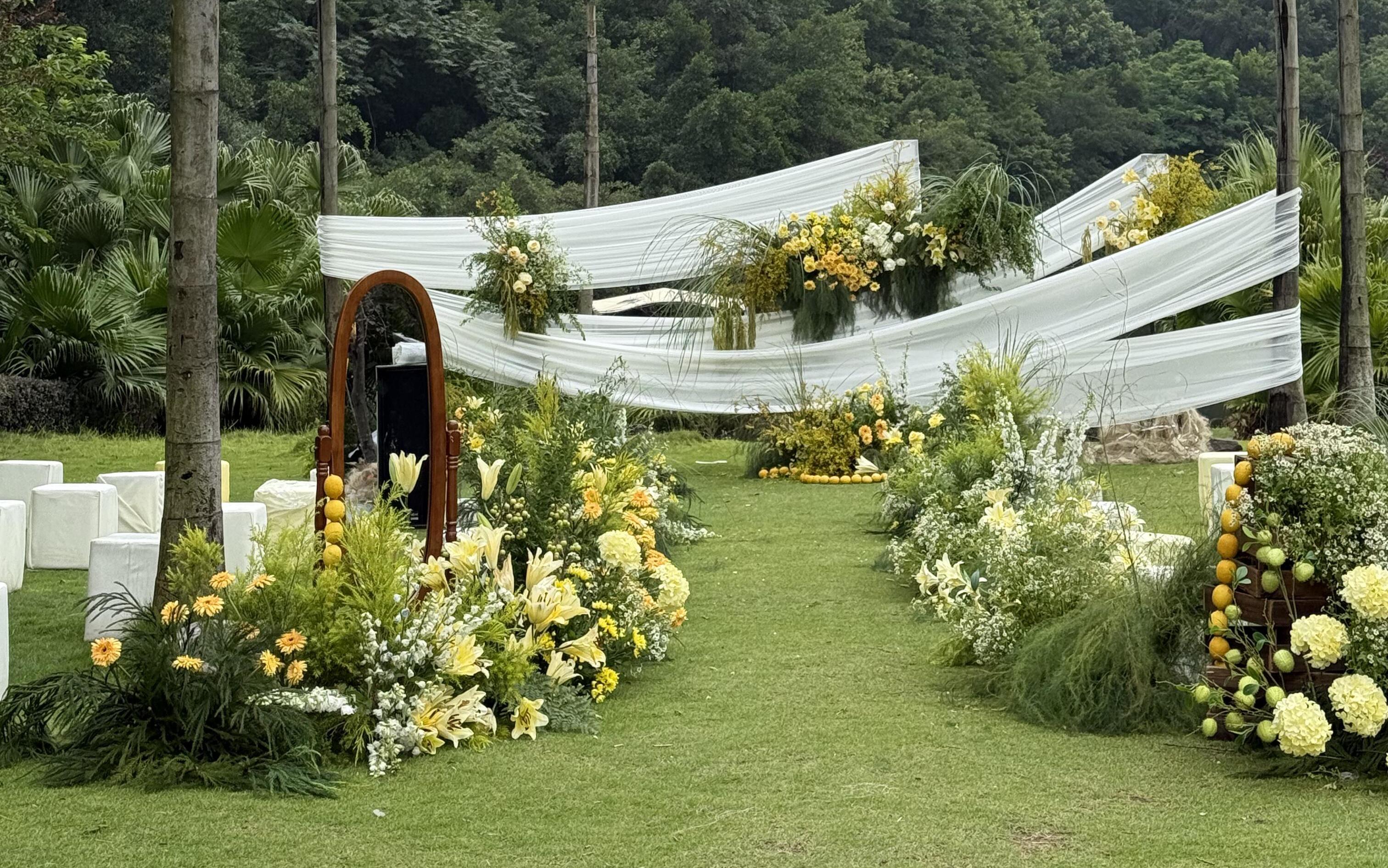 白绿黄森系 清新户外婚礼