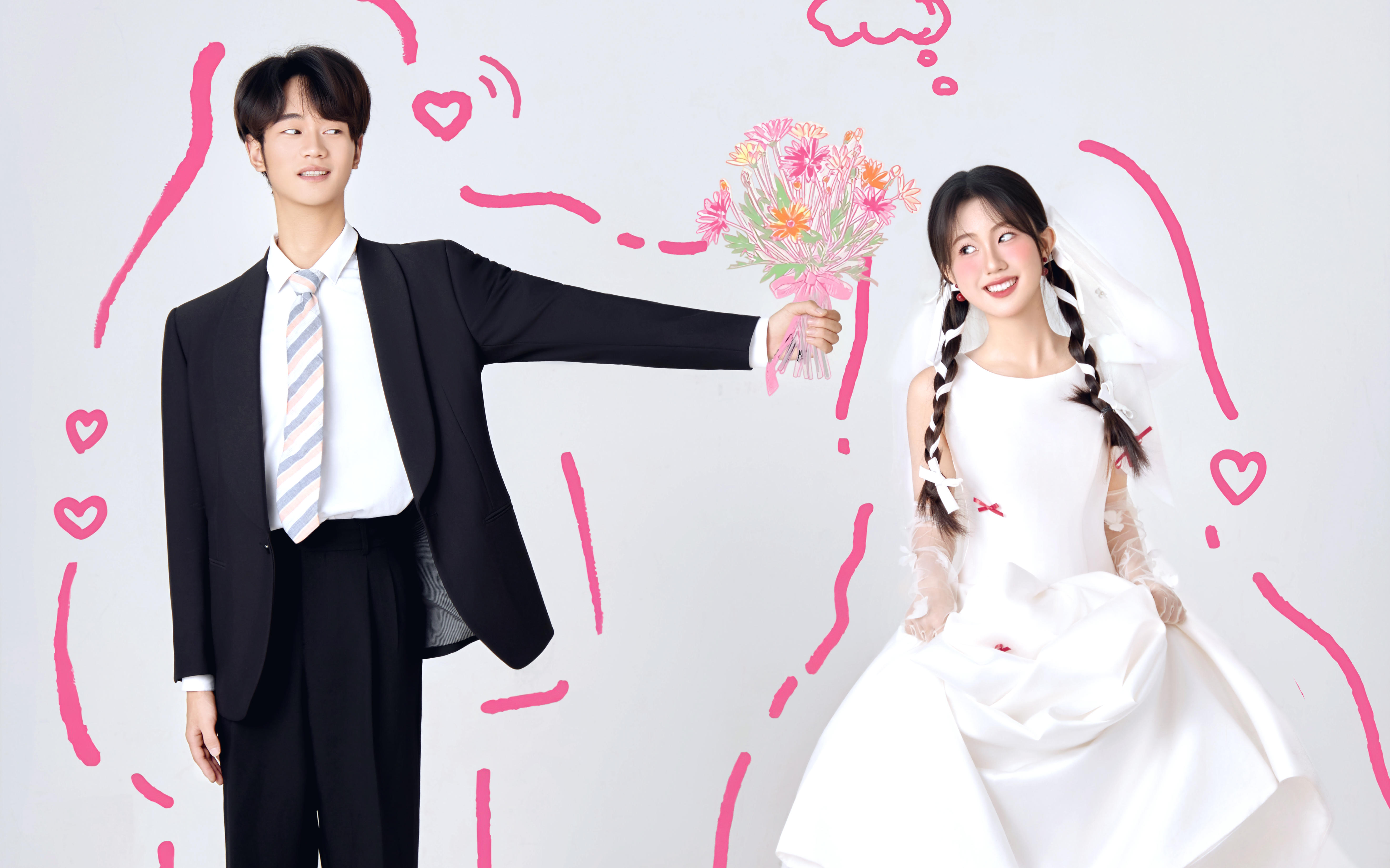 巴中婚纱照｜💗超甜的多巴胺婚纱照