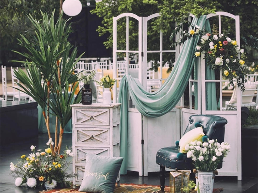 【麦瑞蜜婚礼工作室】小清新风格豆沙绿爱上芥末