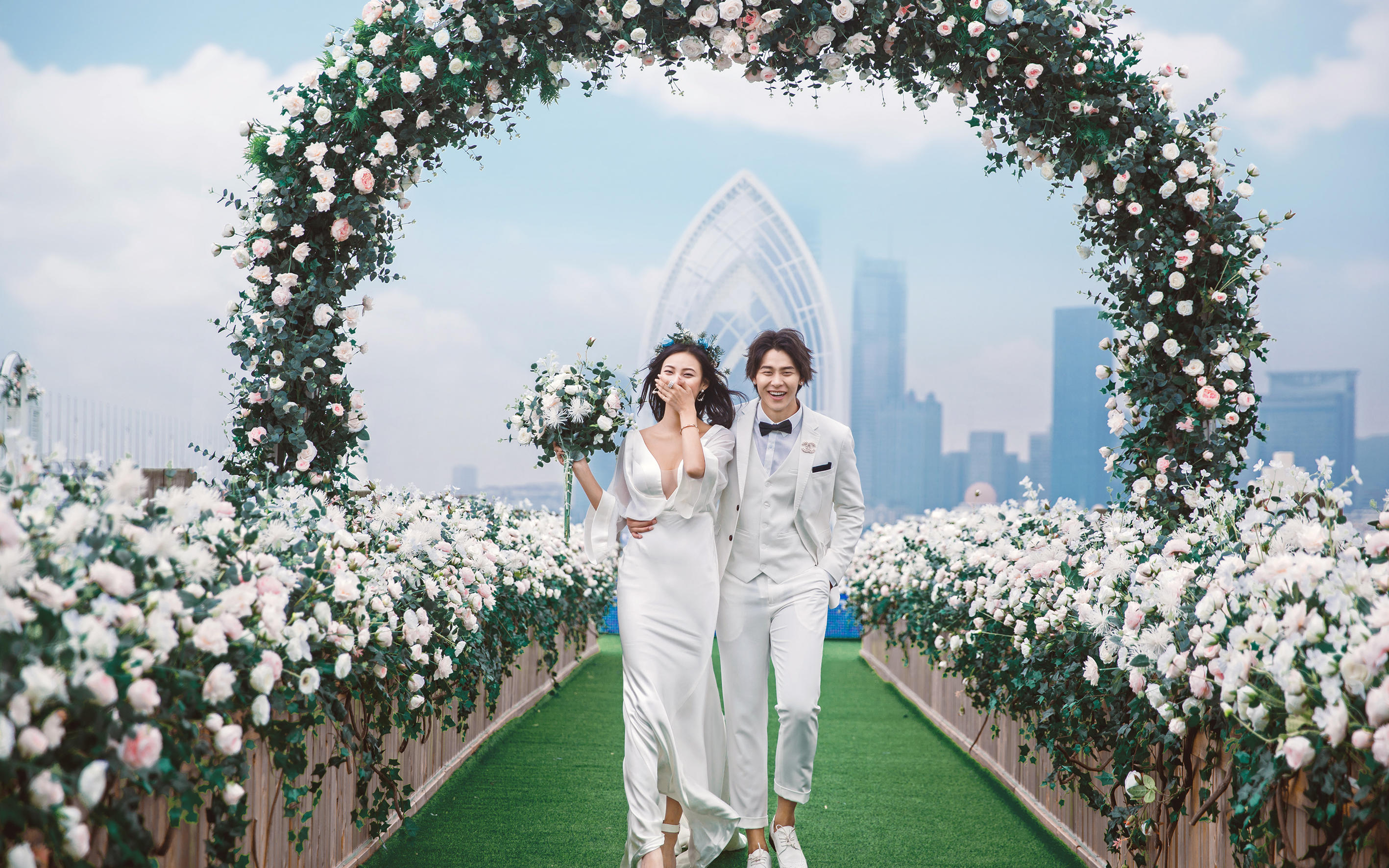 《水上教堂-海景婚纱照》-济南婚纱照