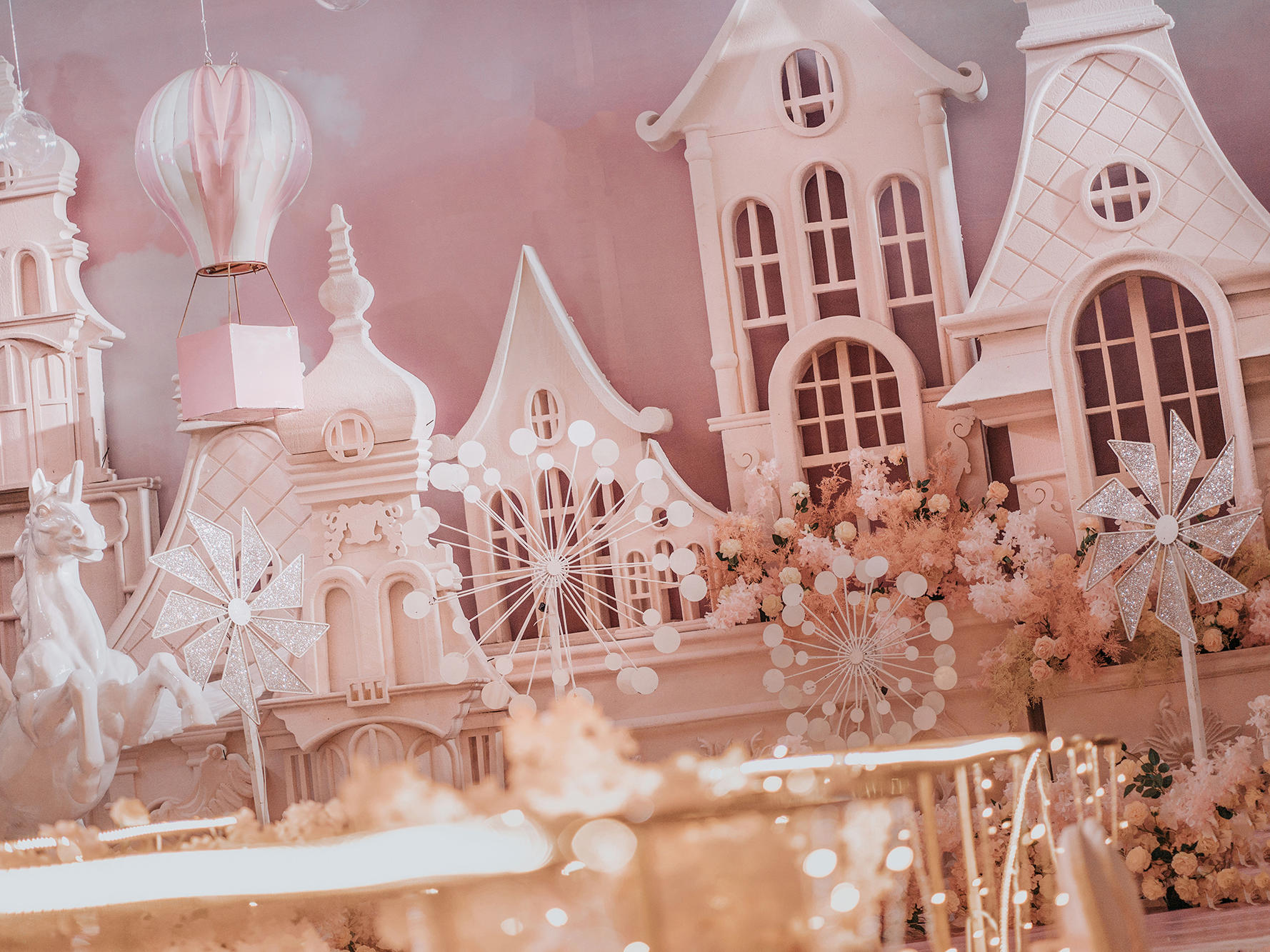 【浪漫派婚礼】华美达酒店大吊顶粉色城堡主题婚礼