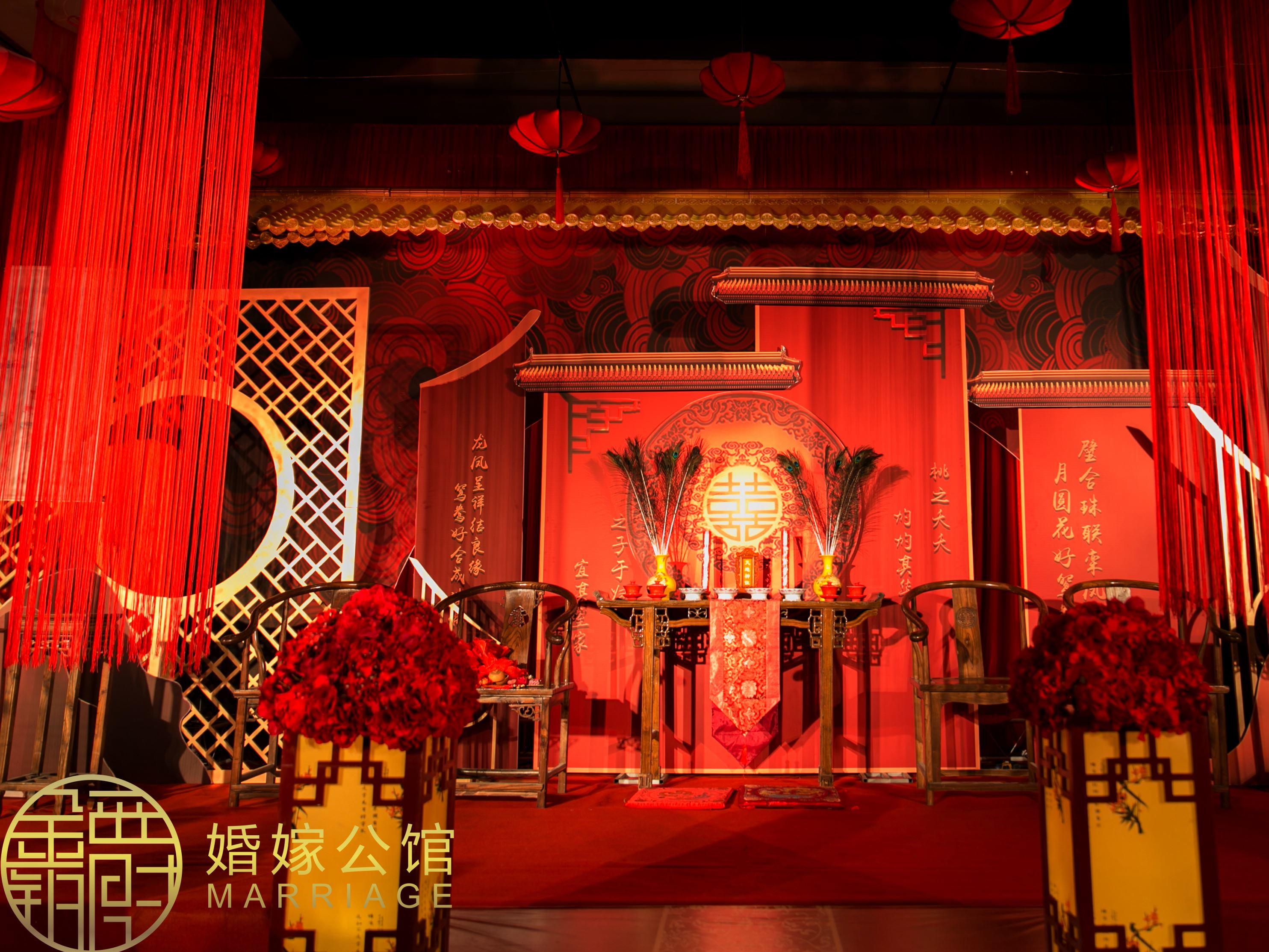 庆阳金铂爵室内明清中式婚礼无调色无P图包四大金刚