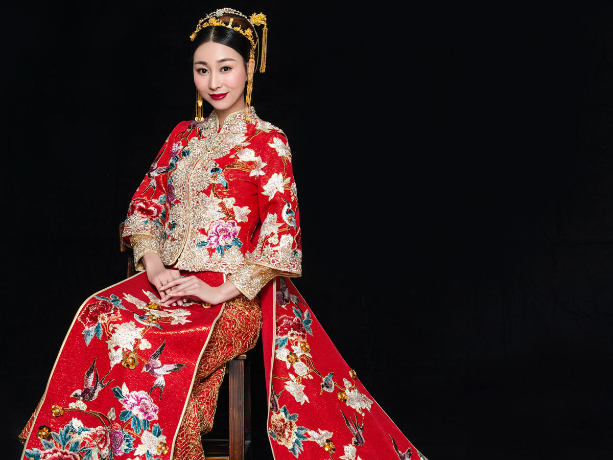 2019新款工笔玉兰燕子马来褂