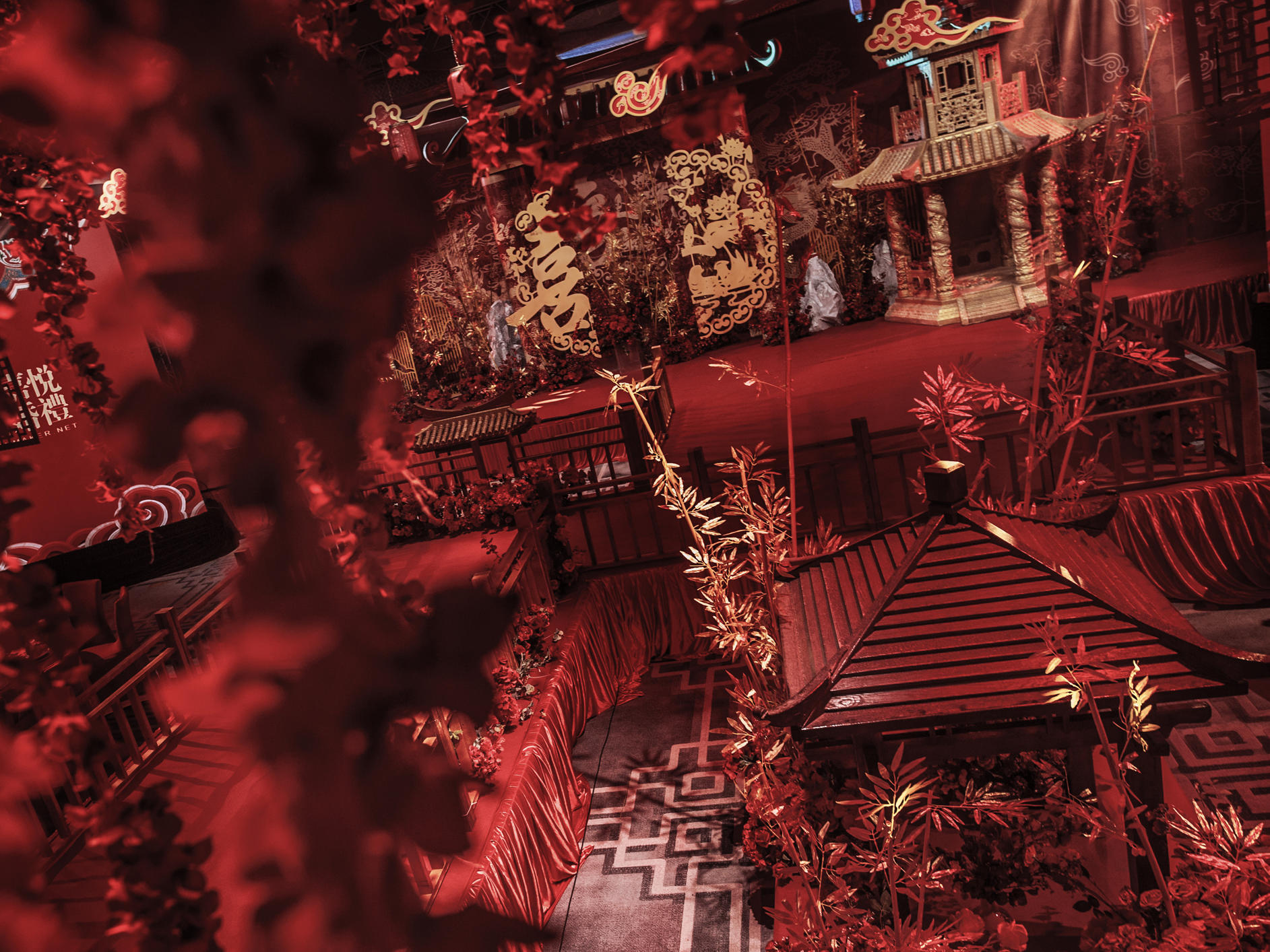 嘉悦宴会设计｜纯中式婚礼古典国风红色婚礼凤寻惊华