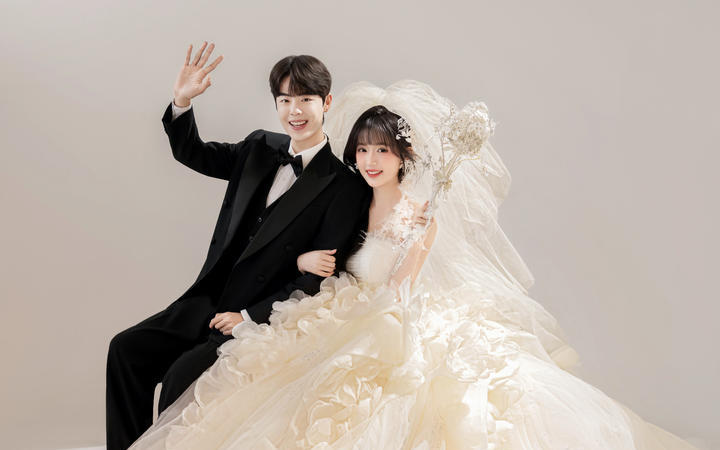 美到犯规🌿超有feel的韩式小清新婚纱照