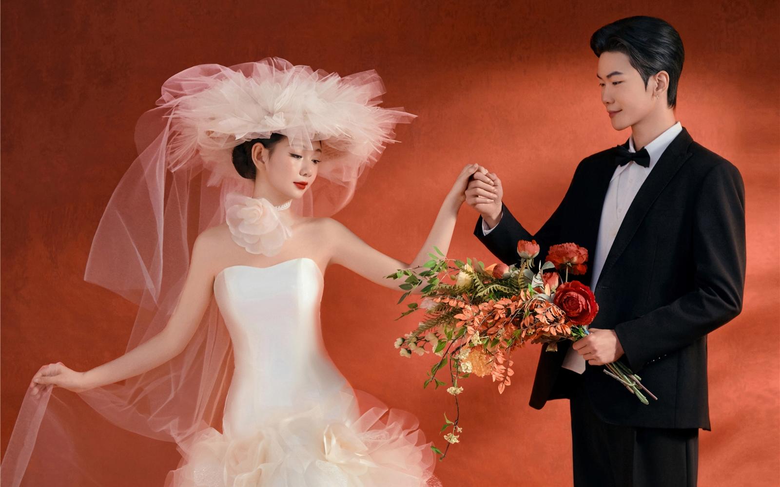 复古焦糖油画婚纱照，锁住永不褪色的温柔🎨