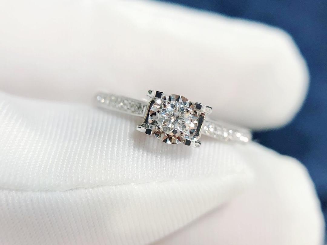 时尚大气18k金钻石婚戒，我希望，余生都能有你