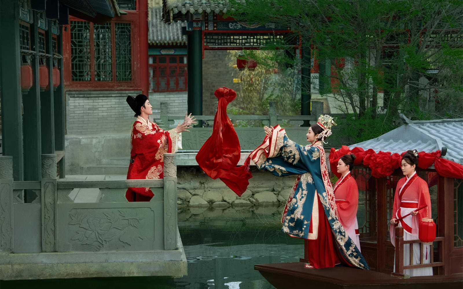 中式漢服水上婚禮??大雅古朝的浪漫儀式感