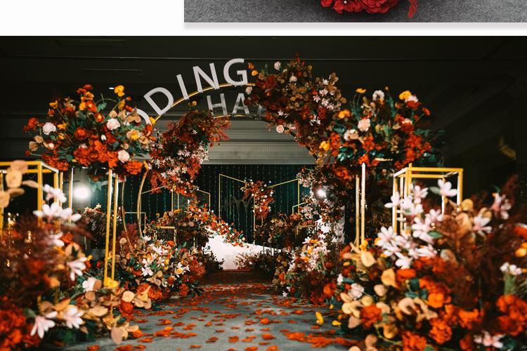 新款婚庆仿真花尤加利盆花路引花舞台花