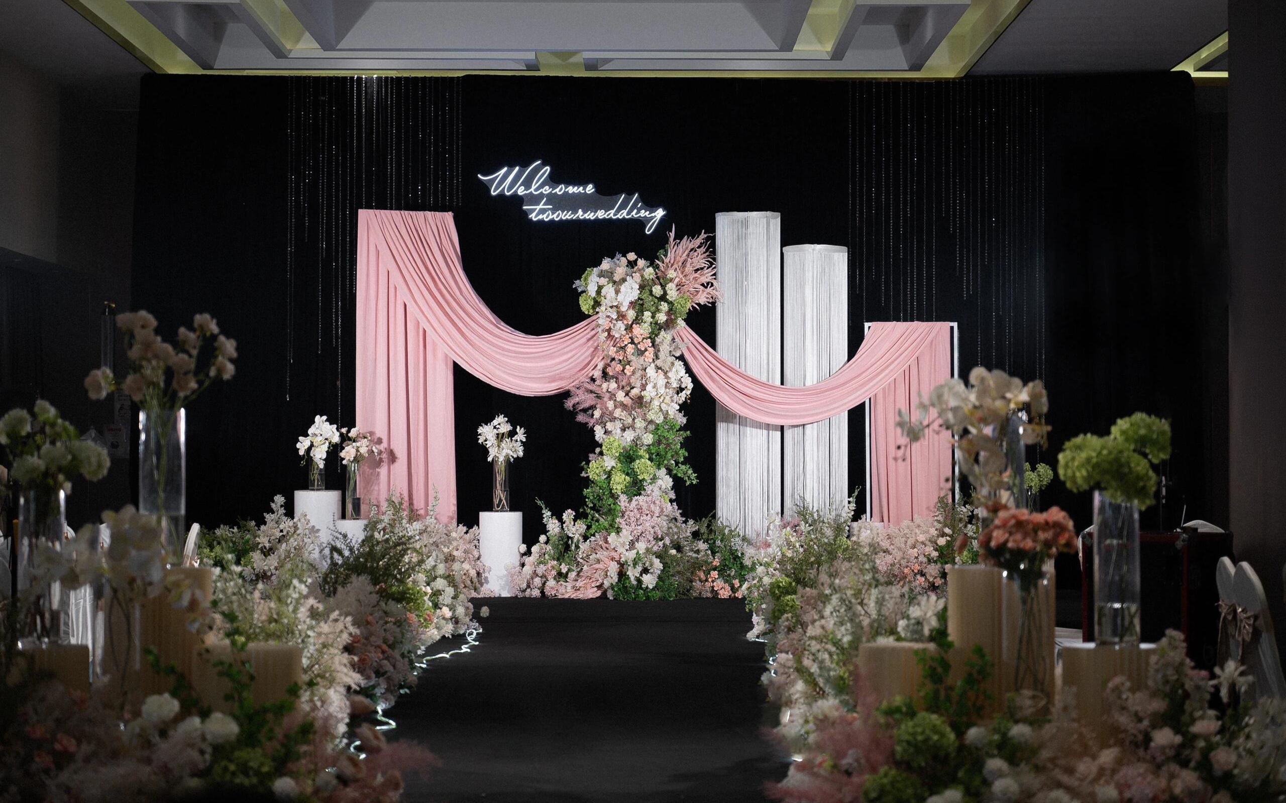 小預算豆沙粉小眾韓式婚禮