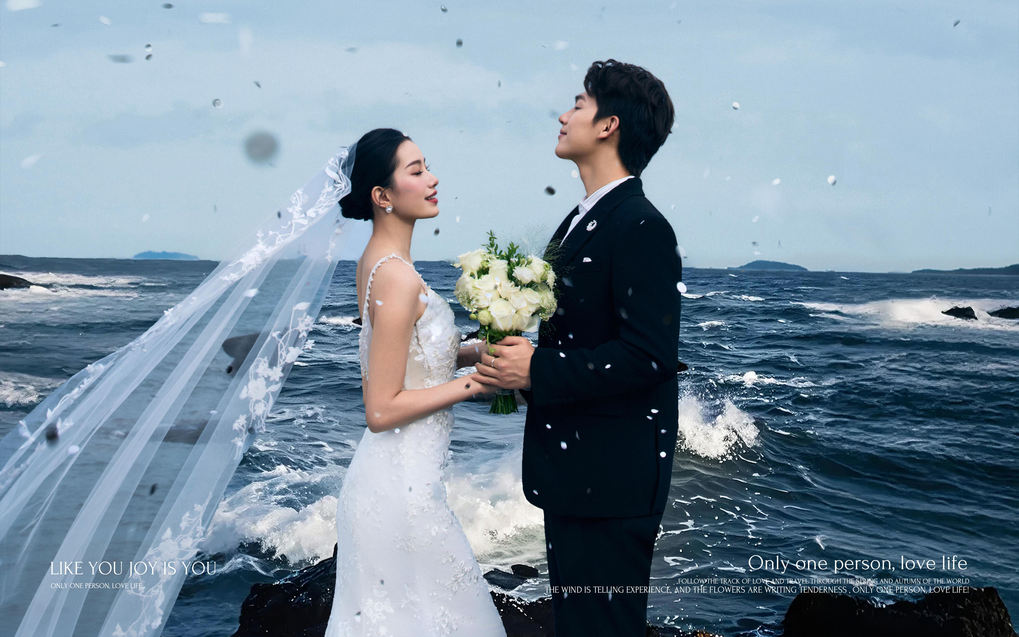 🌊被这片海美到失语！礁石婚纱照封神了