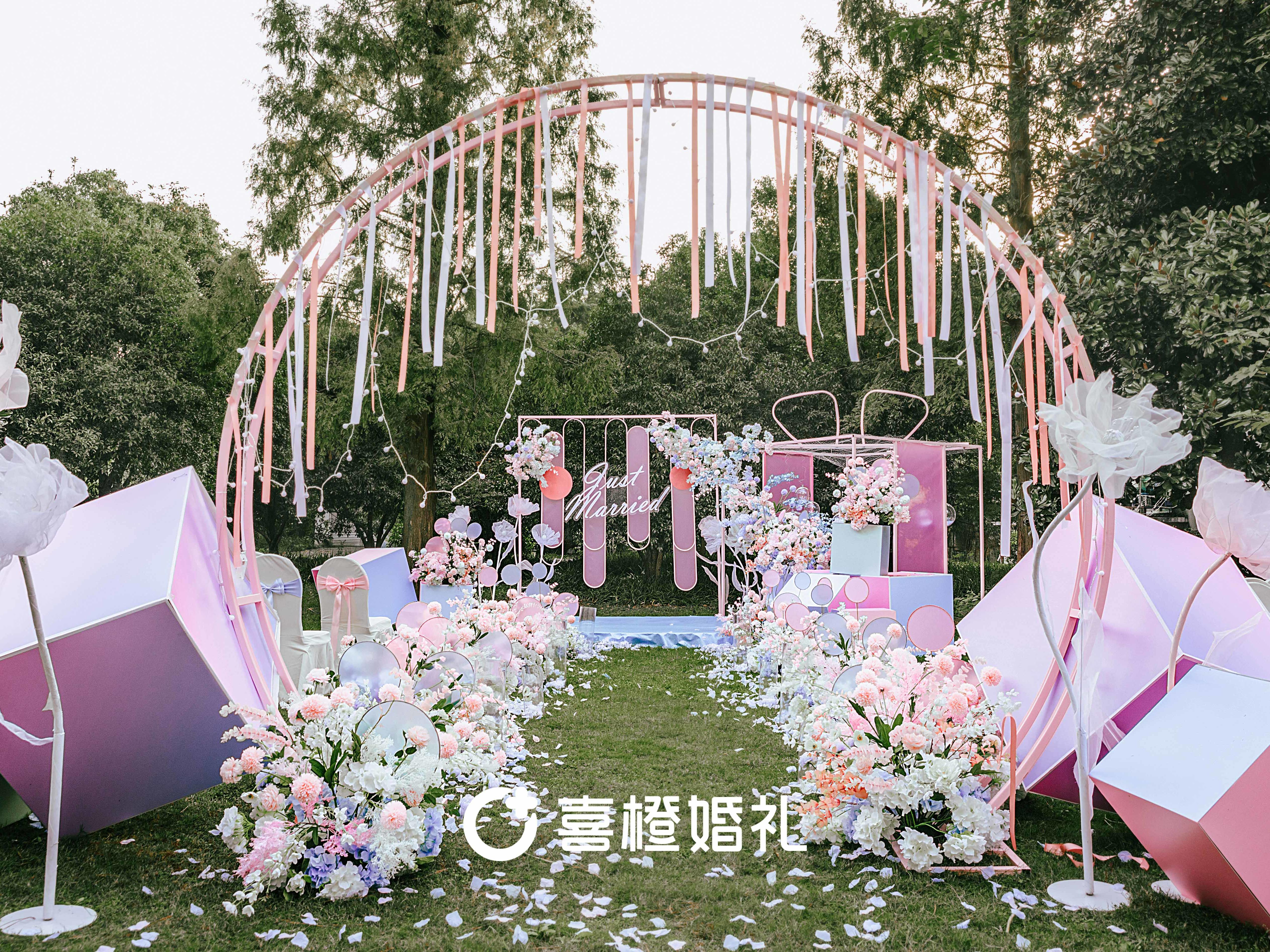 莫奈花园/粉色/蓝色/小清新