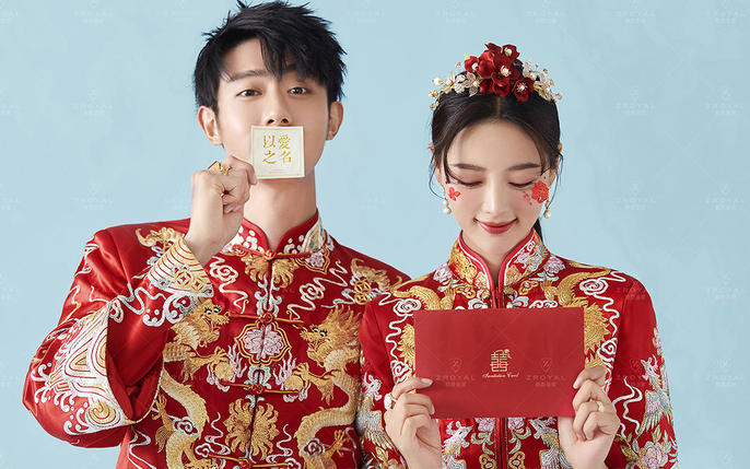 俏皮不落俗的新中式婚纱照，年轻人必拍风格