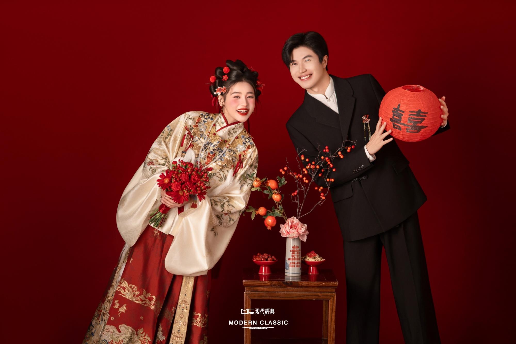 甜美天菜！马面裙婚纱照太适合新年啦