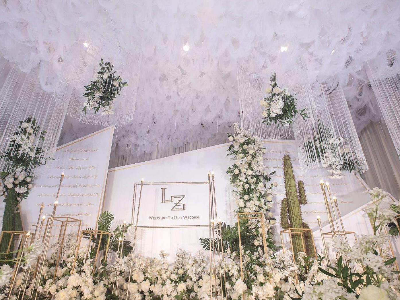 十里烂漫一切都是爱情最初的模样白色香槟色主题婚礼