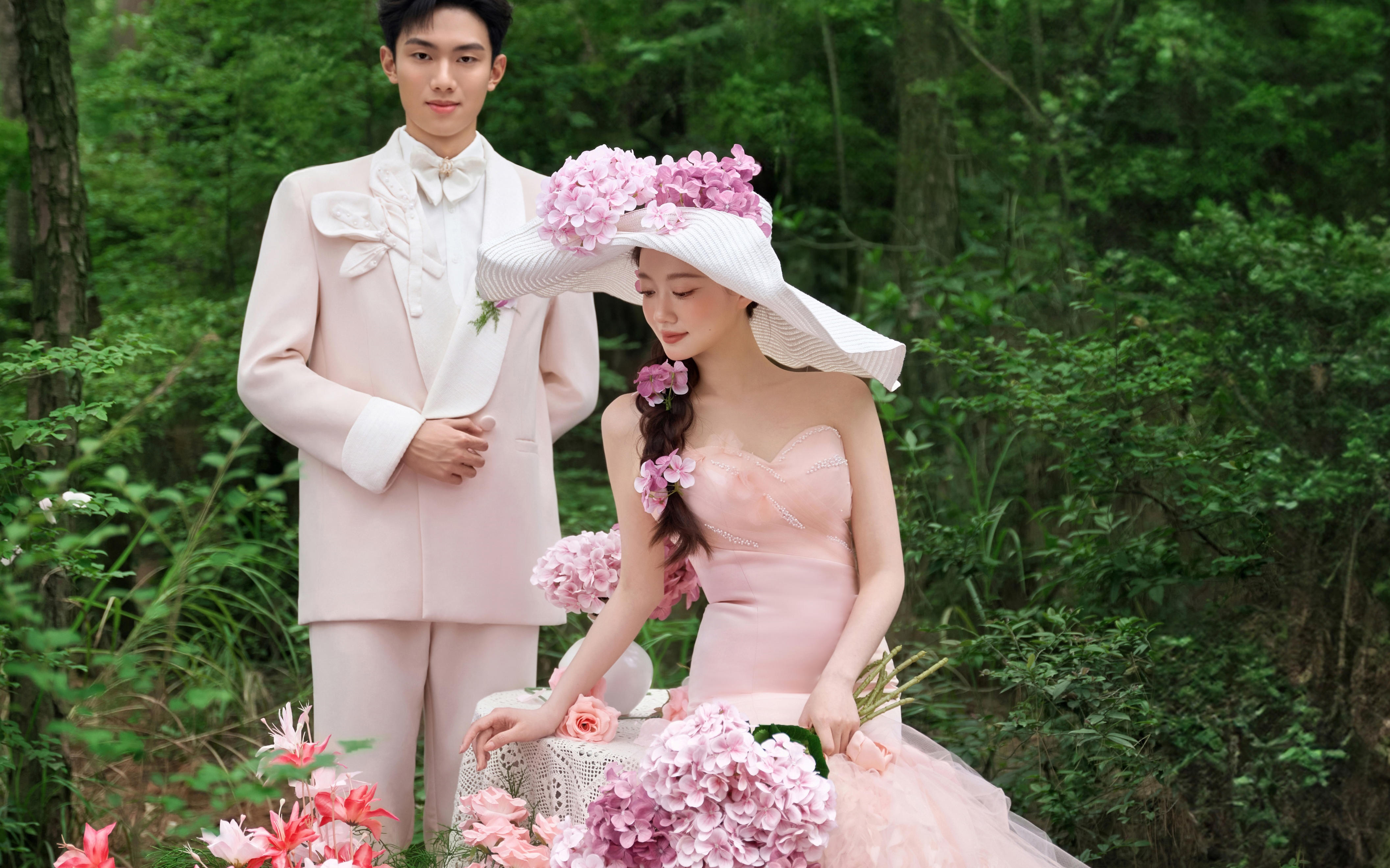 【森系婚纱照】复古森系婚拍蕴深情，枝叶筛光筑浪漫