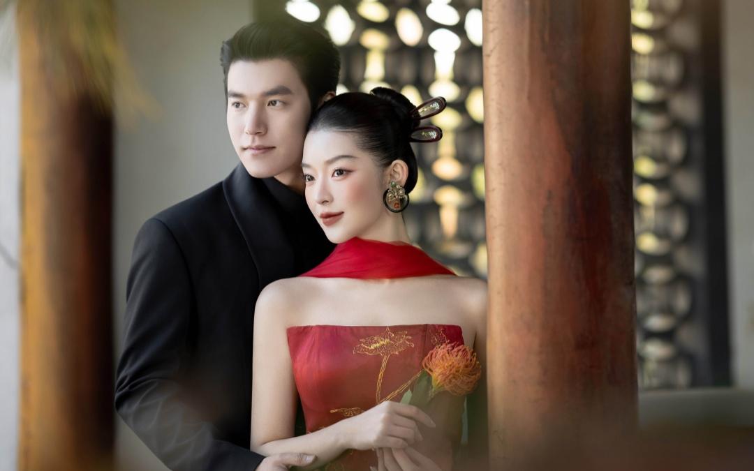 新中式園林婚紗照??紅色旗袍美出新高度