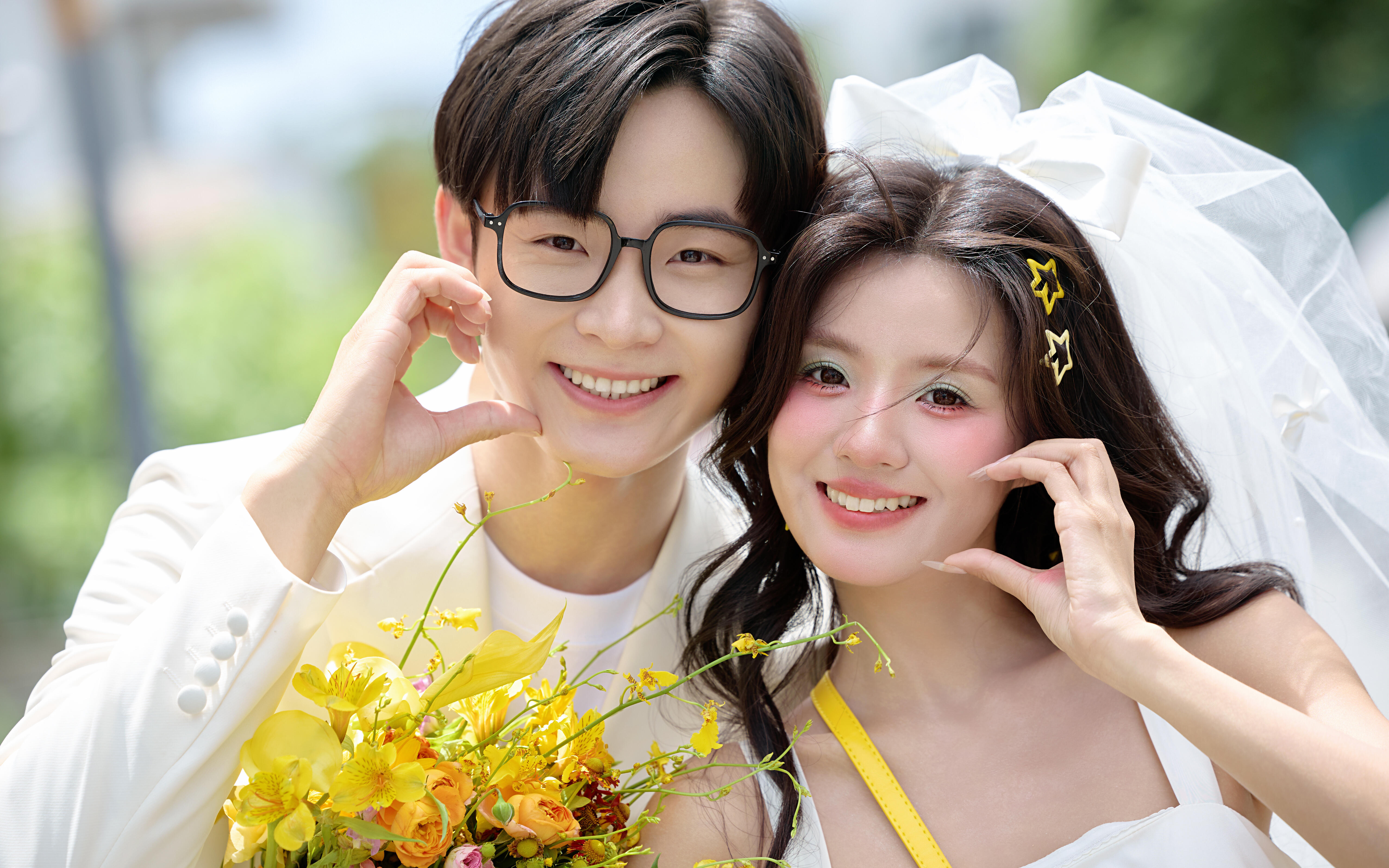 “多巴胺” 婚紗照｜黃白配色太絕了??