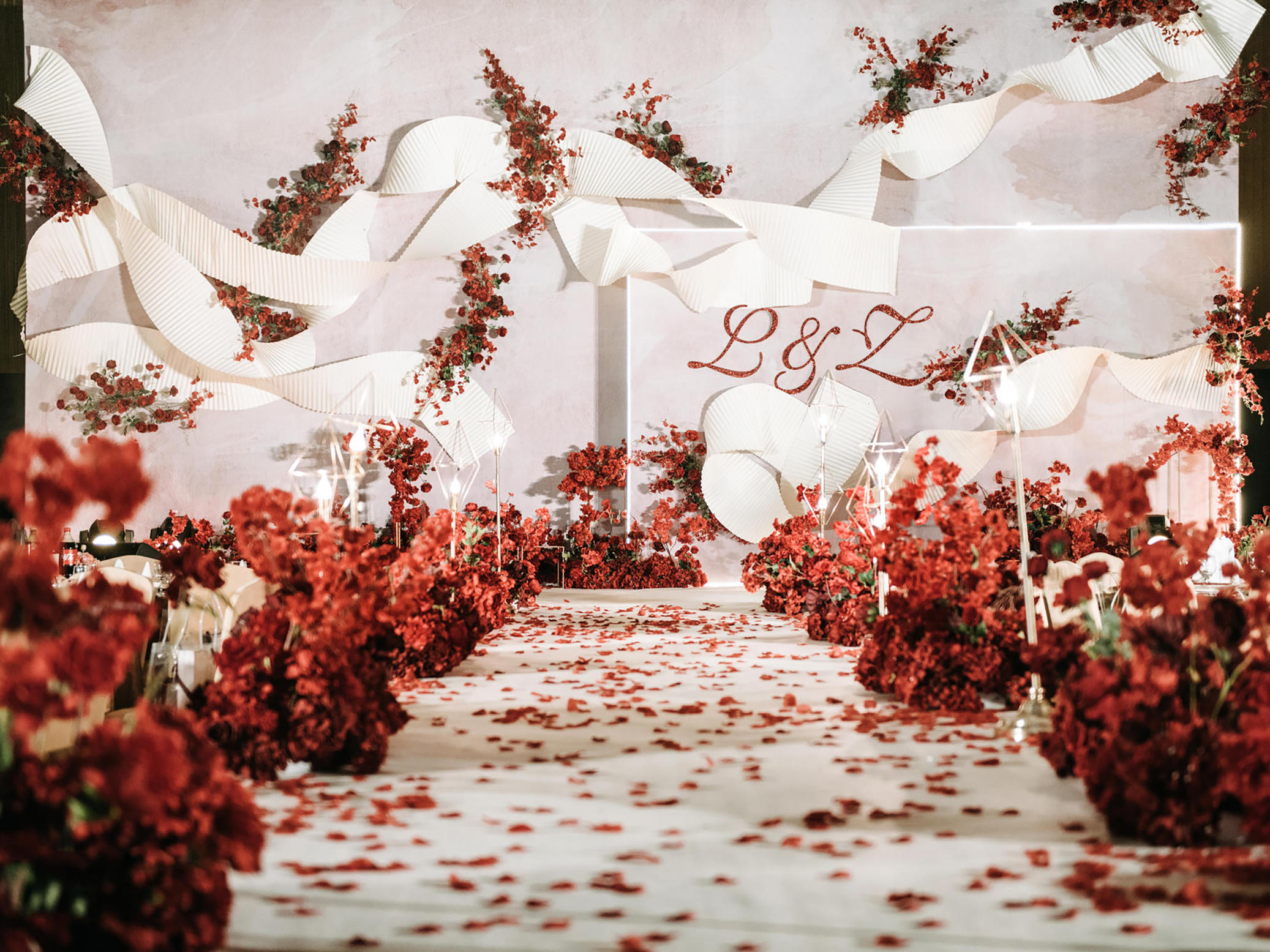 红色个性-泰式风格婚礼现场