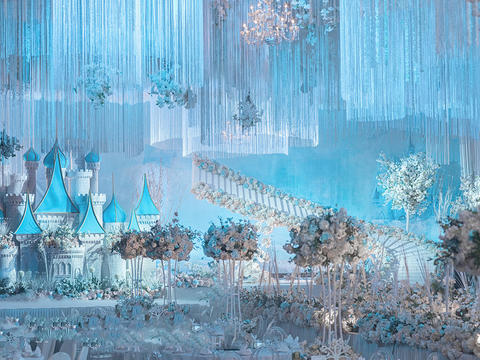 蓝白色城堡主题婚礼-【Sugars婚礼】