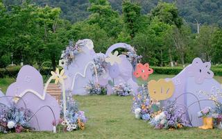 壹莳婚礼|紫色小众游园户外婚礼