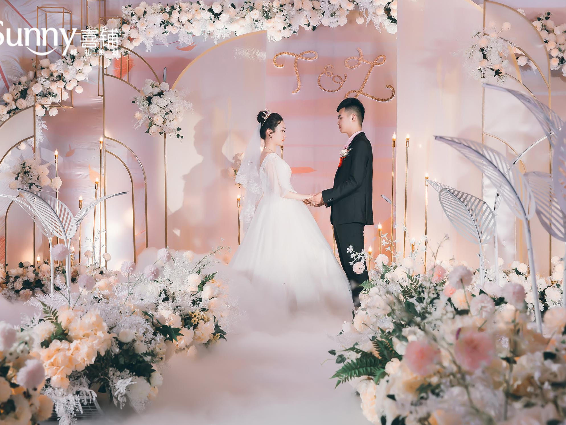 【人气爆款】浪漫香槟粉色蔷薇花主题