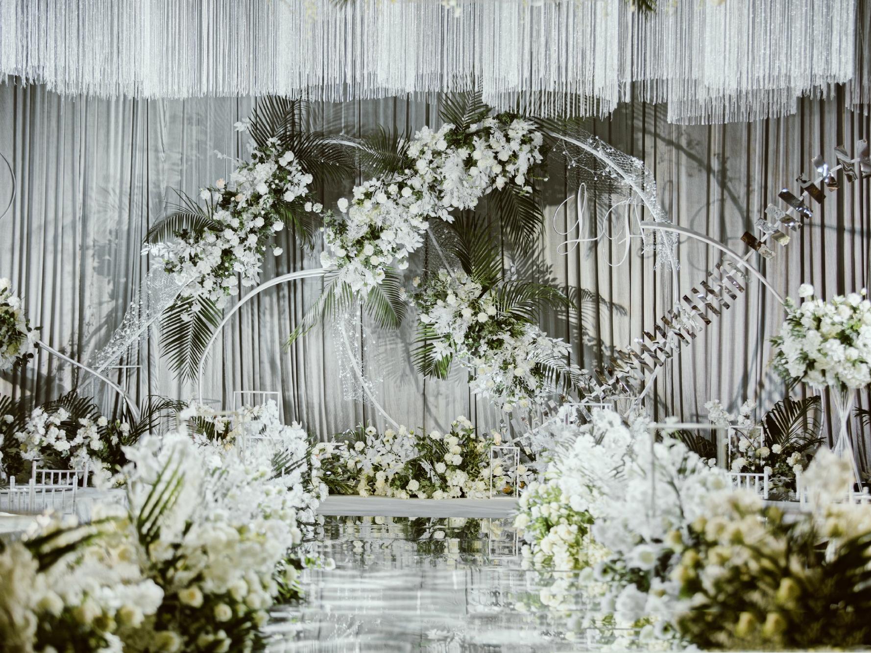 【花诚缘主题婚礼】-西式白绿色婚礼