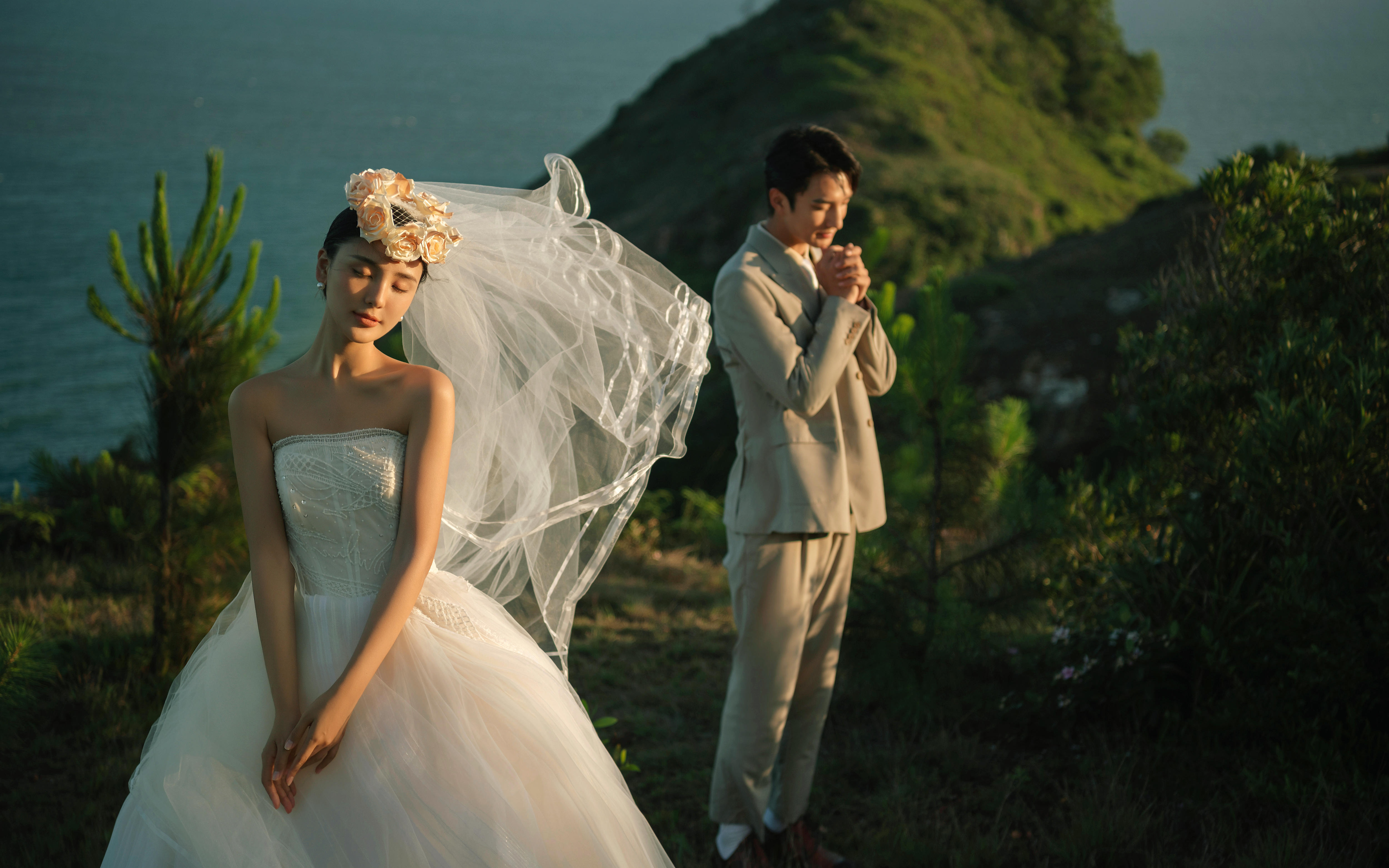 【古摄影】莱梦岛-自然风光-草坪森系婚纱照