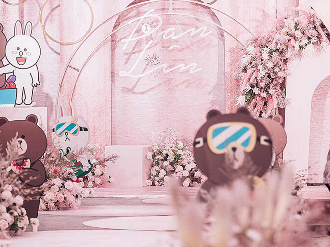 卡通创意主题婚礼，一价全包