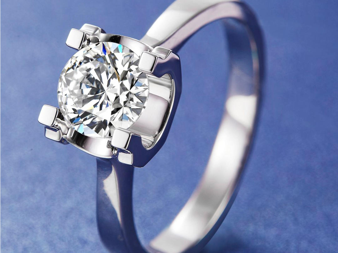 「DANIAO」戒托－18K镜像炫钻女戒F5款式