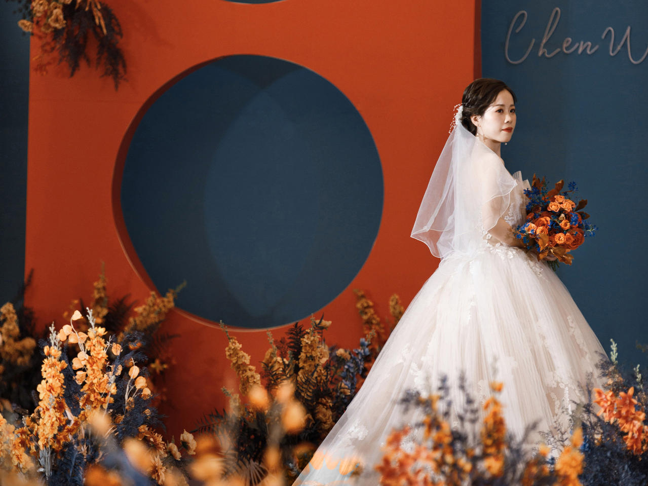 【唯一婚礼】简约时尚创意撞色系列——爱马仕蓝